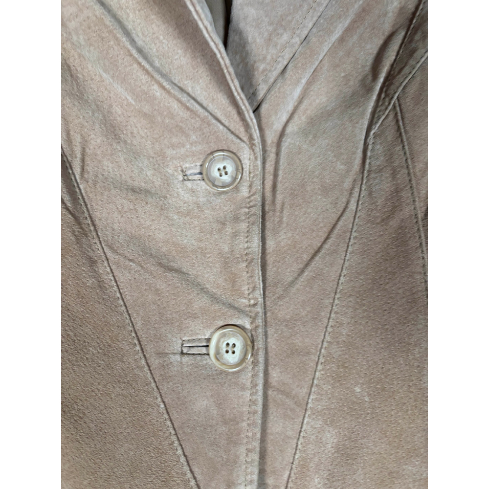 Siena Lined Jacket Button-Up Front Genuine Suede … - image 6
